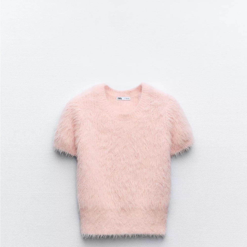 Zara Fuzzy Pink Sweater